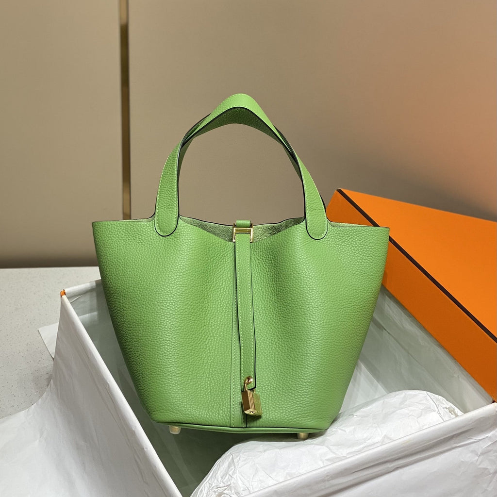 HERMES picotin lock 22 green togo ghw