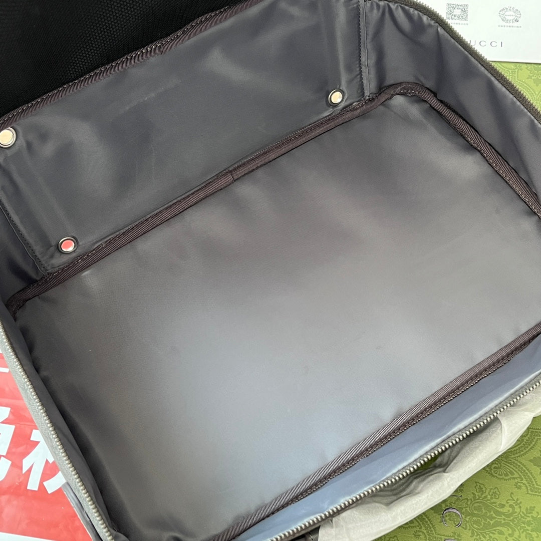 GUCCI OPHIDIA SHOULDER BAG 36 IN DARK GREY  CALFSKIN