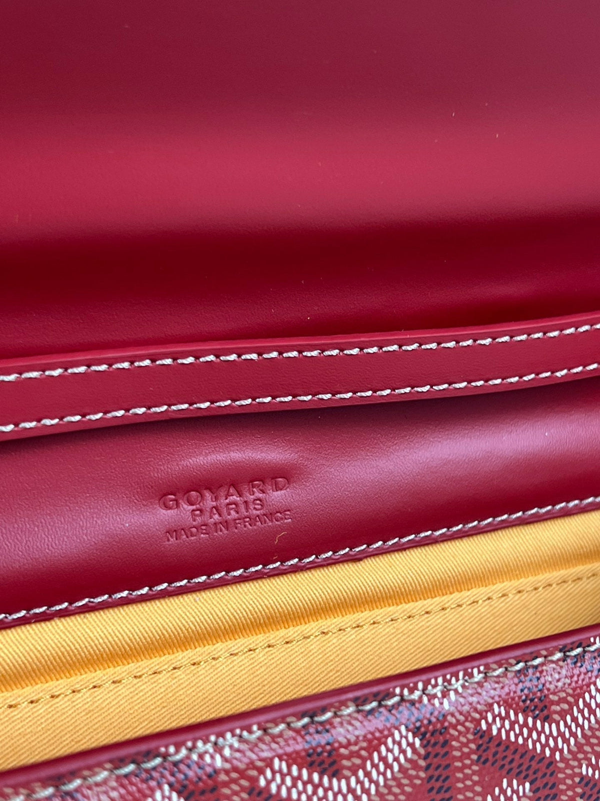 MONTE-CARLO PM CLUTCH 25 IN CLASSIC RED GOYARDINE CANVAS