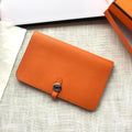 HERMES Dogon Wallet 20 Orange Togo Shw
