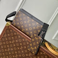 LOUIS VUITTON ANPHA WEARABLE WALLET 18 IN BROWN AND BLACK MONOGRAM CALFSKIN