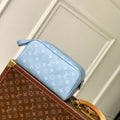 LOUIS VUITTON DOPP KIT 28 IN BLUE MONOGRAM COATED CANVAS