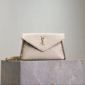 YSL 25S CALYPSO MINI 19 IN BLANC VINTAGE LAMBSKIN GOLD HARDWRE