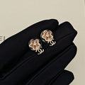 18K  Chanel Pink Crystal Earrings