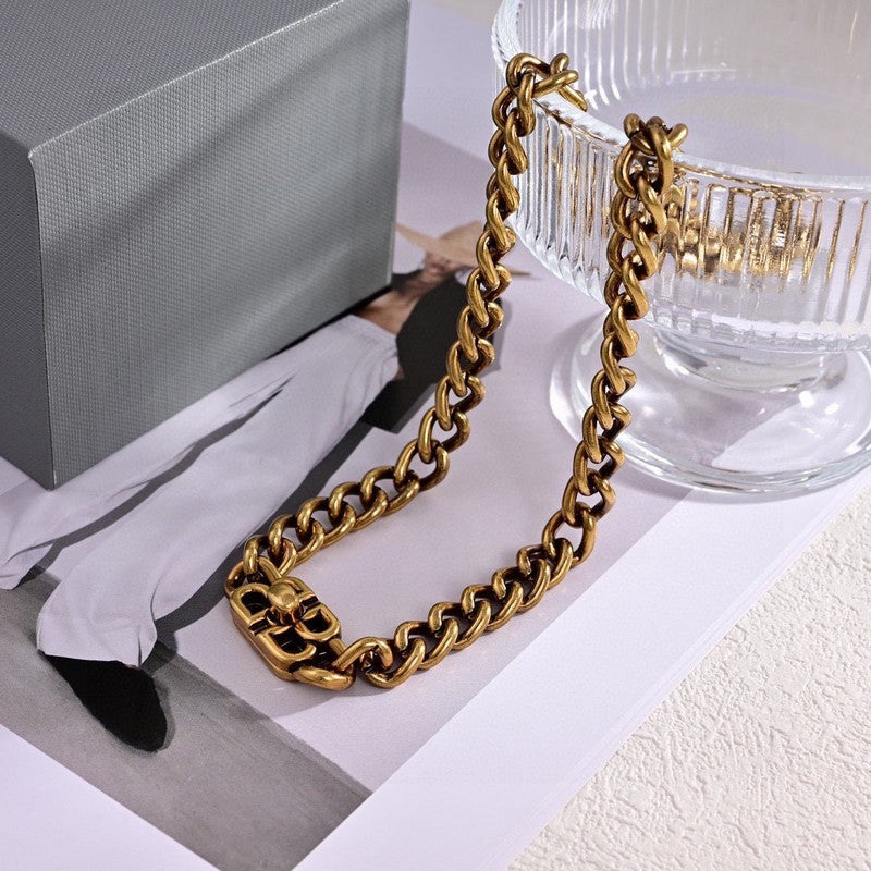 18K Balenciaga Monaco Chain Necklace