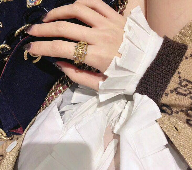 18K Dior Vintage Crystals Ring