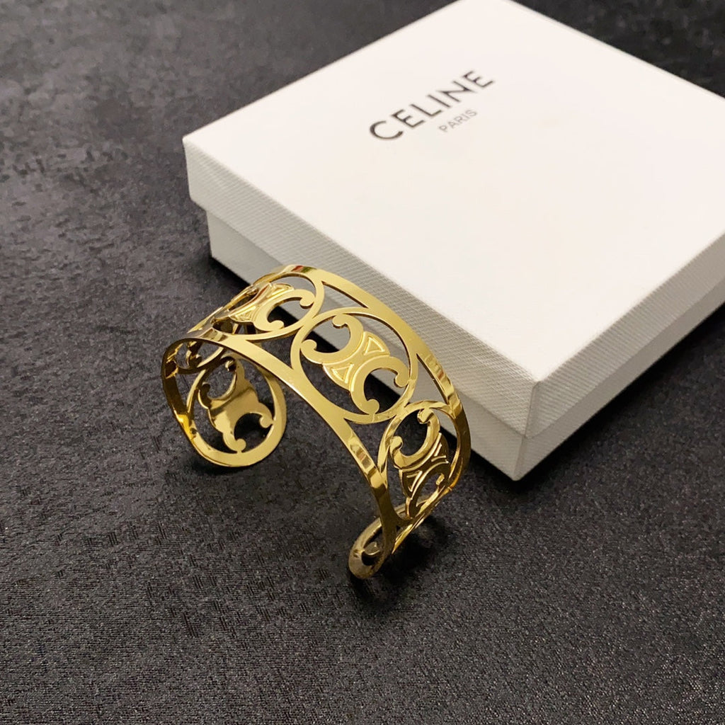 18K Celine Open Cuff Bracelet