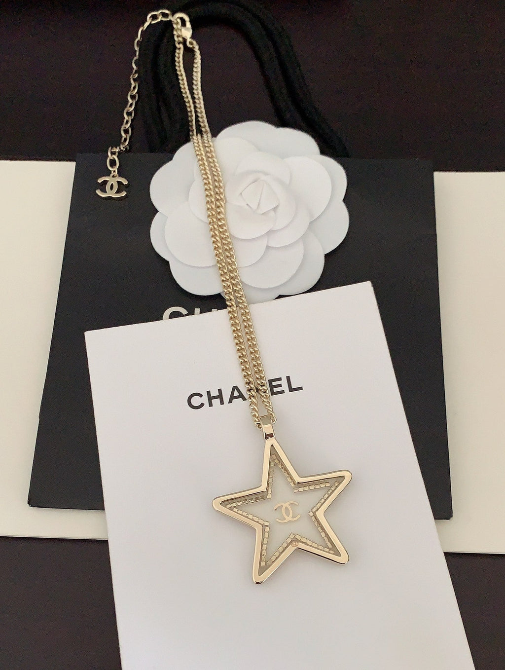 18K  Chanel Star Chain Necklace