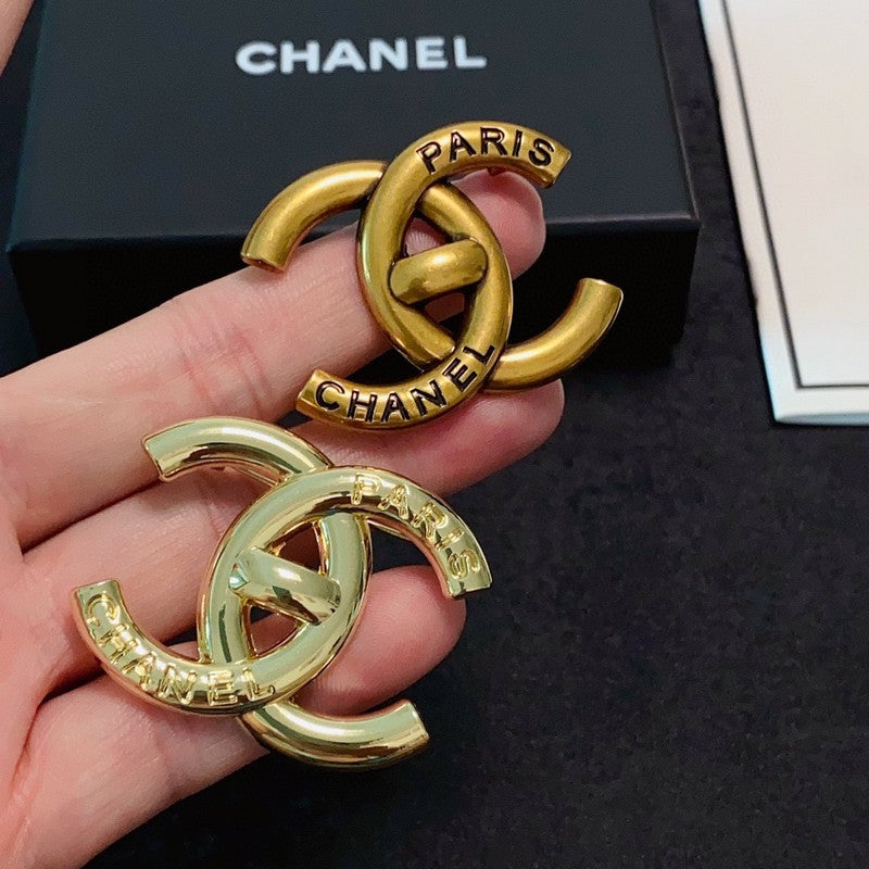 18K  Chanel Paris Gold Brooch