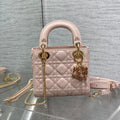 DIOR LADY MINI BAG 17 IN LIGHT PINK LAMBSKIN