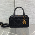 DIOR MINI GROOVE BAG 20 IN BLACK MACROCANNAGE LAMBSKIN 226487