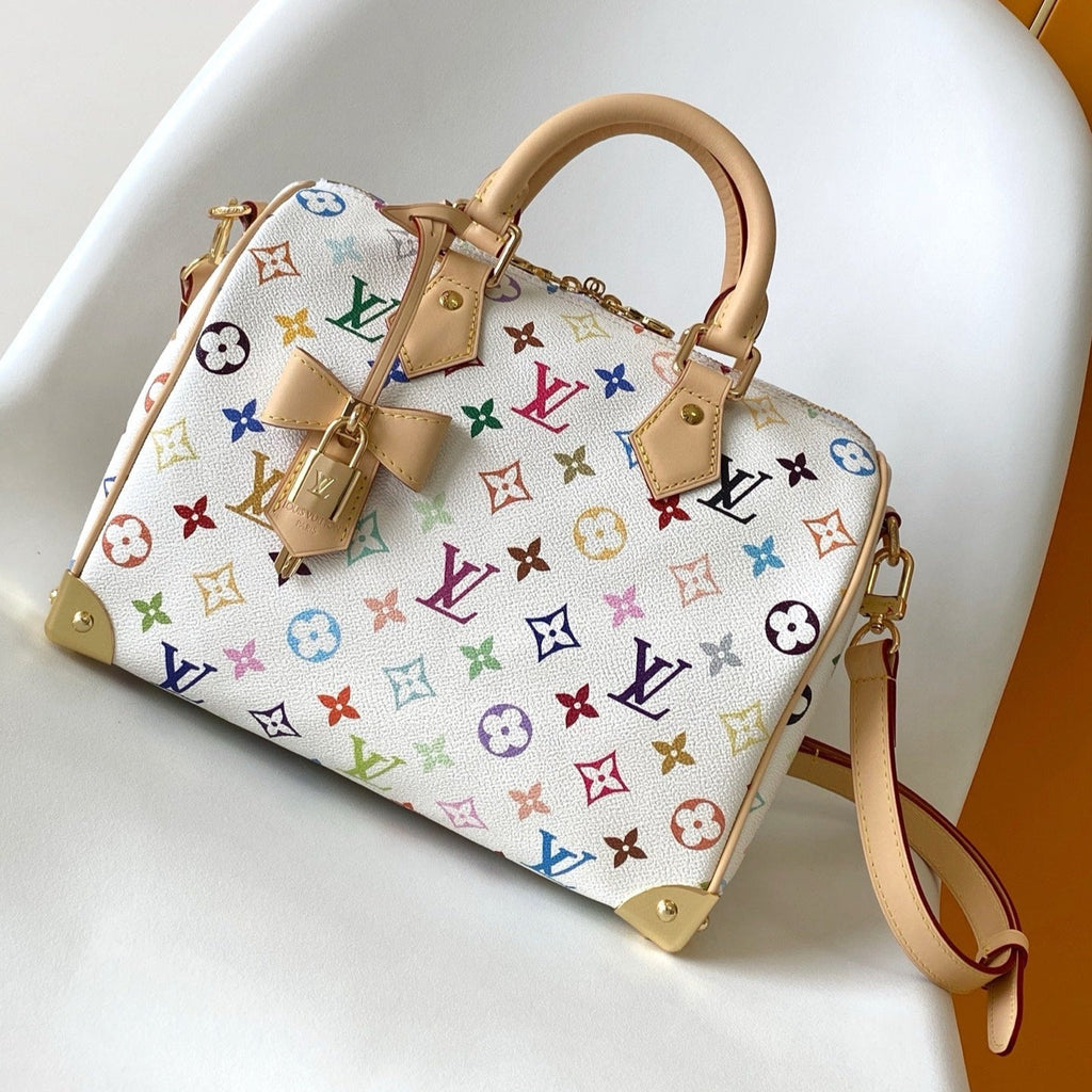 LOUIS VUITTON SPEEDY BANDOULIÈRE BAG 25 IN MULTICOLOR MONOGRAM CANVAS