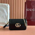 GUCCI 26S SHOULDER BAG 21 IN BLACK CALFSKIN