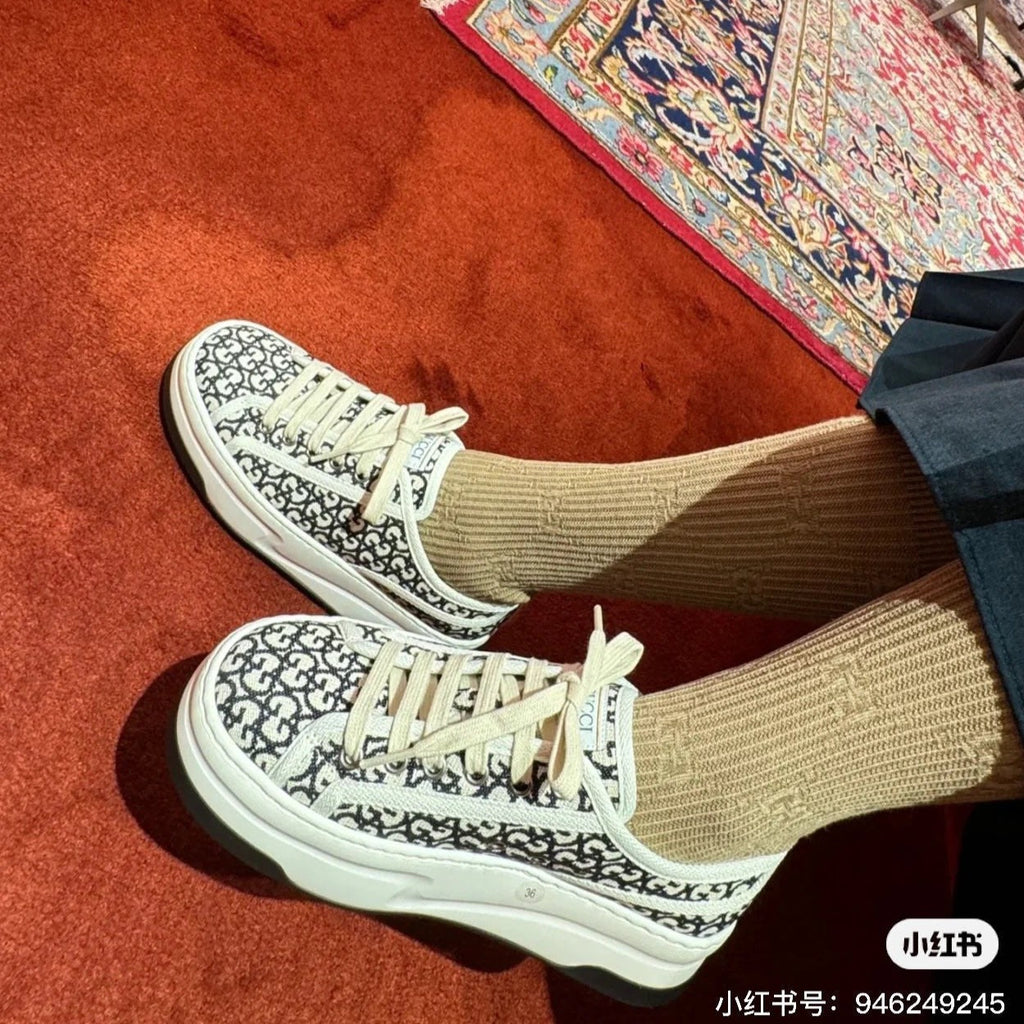 GUCCI Sneaker Tennis 1977 Trainer Black Caro