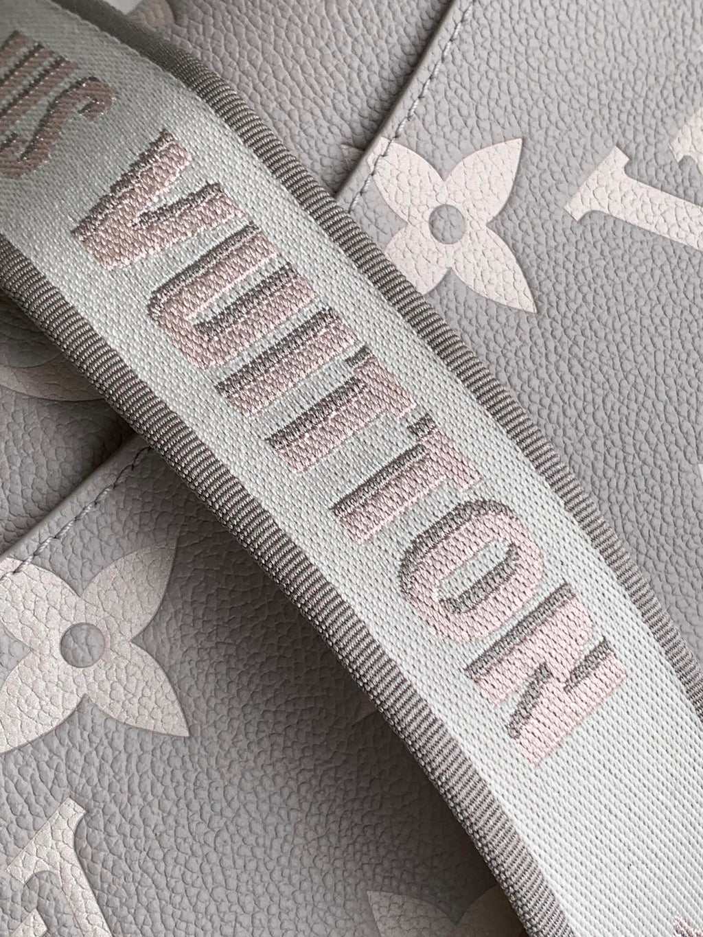 LOUIS VUITTON DIANE 24 IN GREY MONOGRAM EMPREINTE LEATHER