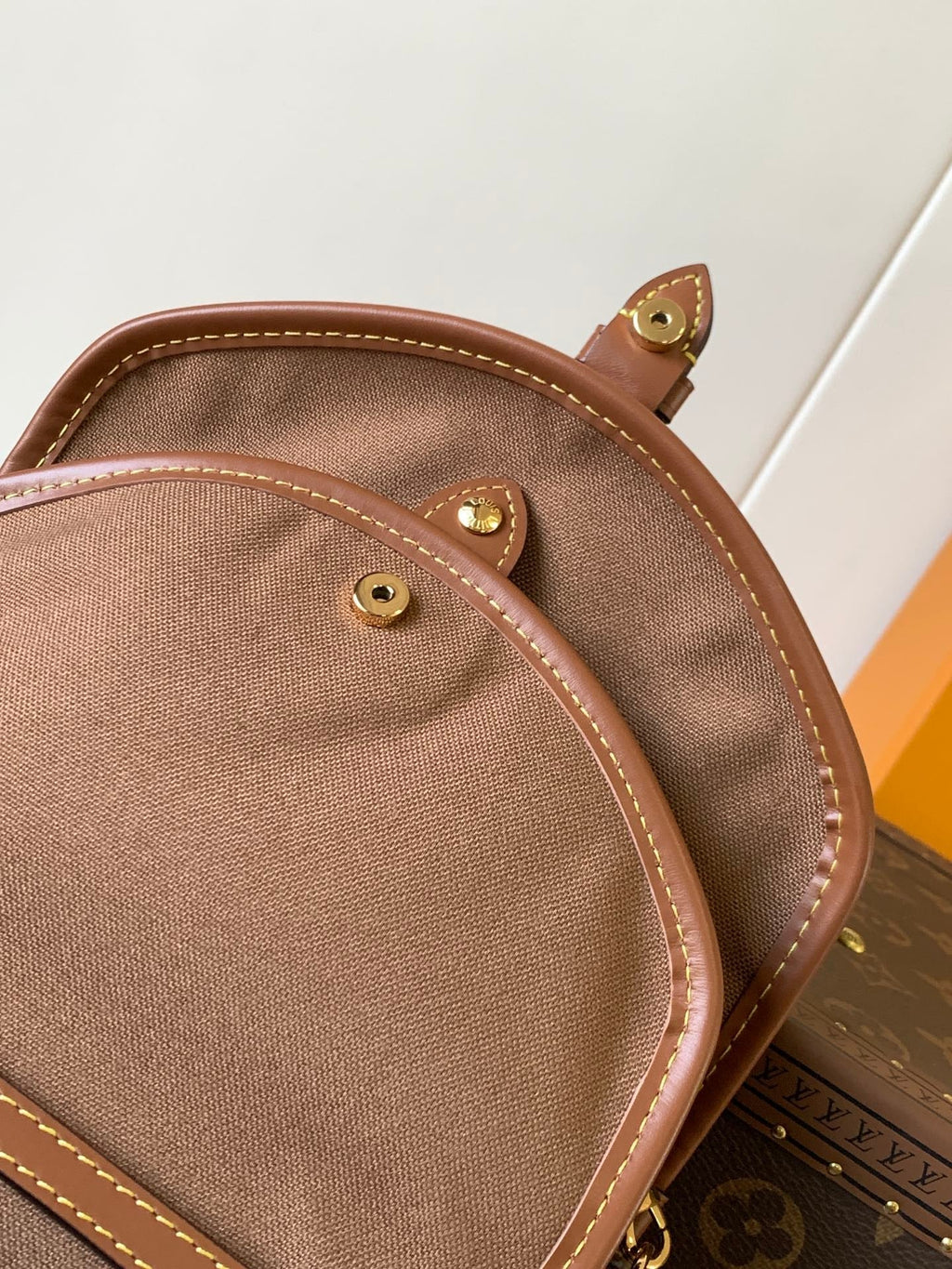 LOUIS VUITTON LV 25S DUO BB BAG 19 IN BROWN MONOGRAM COATED CANVAS AND CALFSKIN