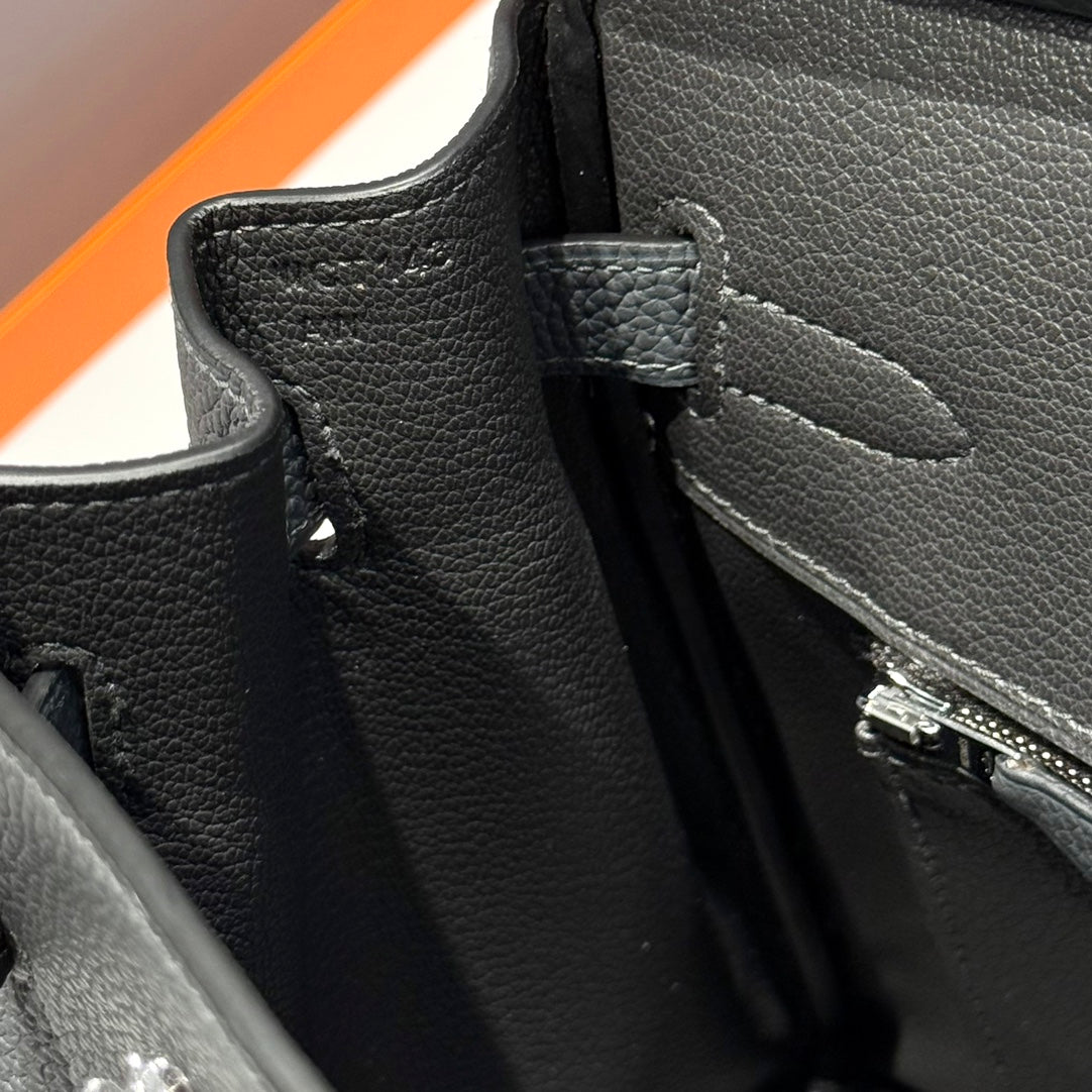 HERMES BIRKIN 30CM Graphite Gray TOGO SILVER HARDWARE