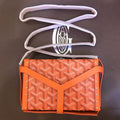 MINAUDIERE TRUNK BAG 17CM ORANGE CANVAS